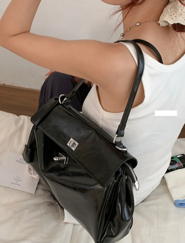 レザー調ジップアップショルダーバッグトートバッグ2WAY | 詳細画像7