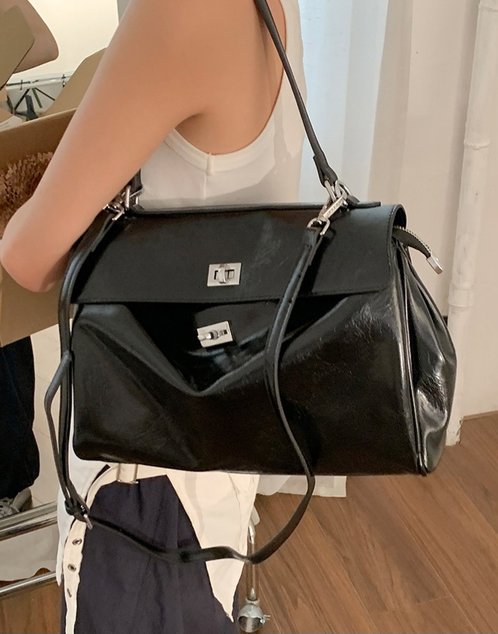 レザー調ジップアップショルダーバッグトートバッグ2WAY | 詳細画像6