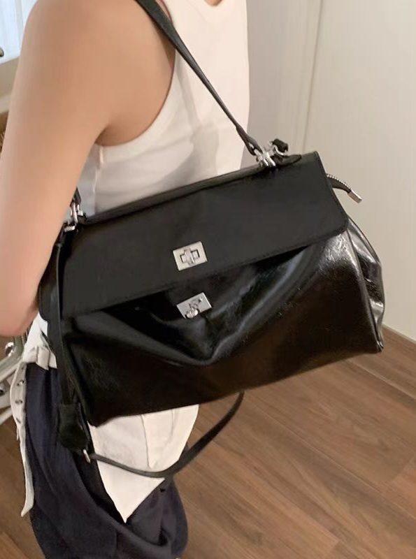 レザー調ジップアップショルダーバッグトートバッグ2WAY | 詳細画像11