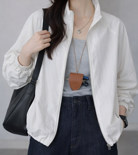 ジップアップポケットルーズ長袖ジャンパー | 詳細画像2