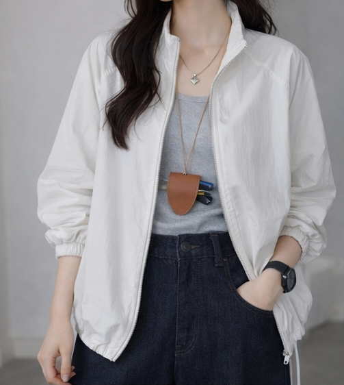 ジップアップポケットルーズ長袖ジャンパー | 詳細画像3