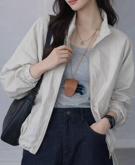 ジップアップポケットルーズ長袖ジャンパー | 詳細画像5