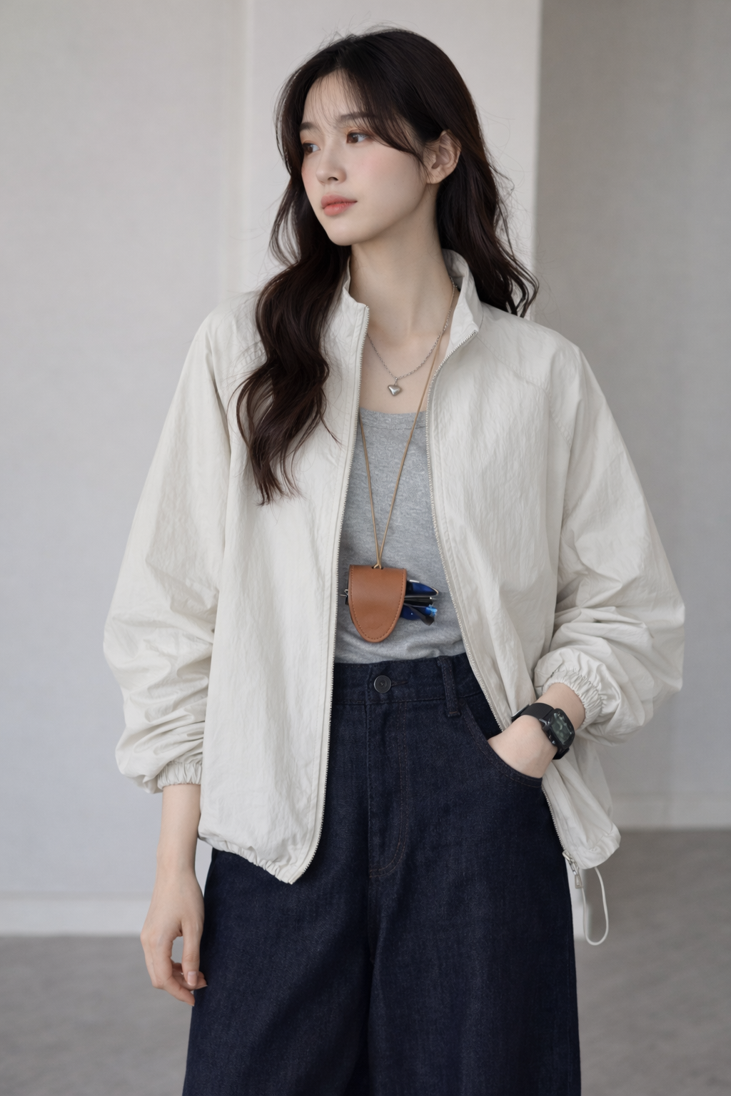 ジップアップポケットルーズ長袖ジャンパー | 詳細画像7