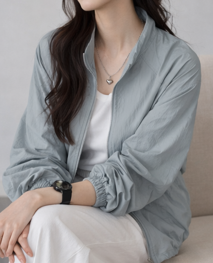 ジップアップポケットルーズ長袖ジャンパー | 詳細画像9