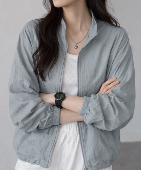 ジップアップポケットルーズ長袖ジャンパー | 詳細画像10