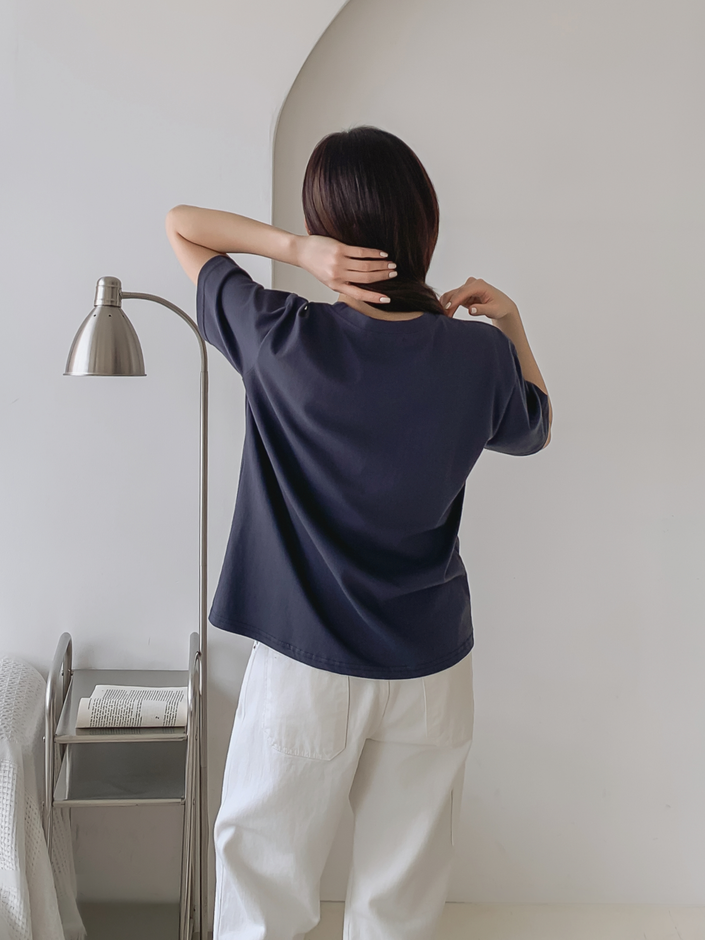 コットンラウンドネックベーシック半袖ロゴTシャツ | 詳細画像20