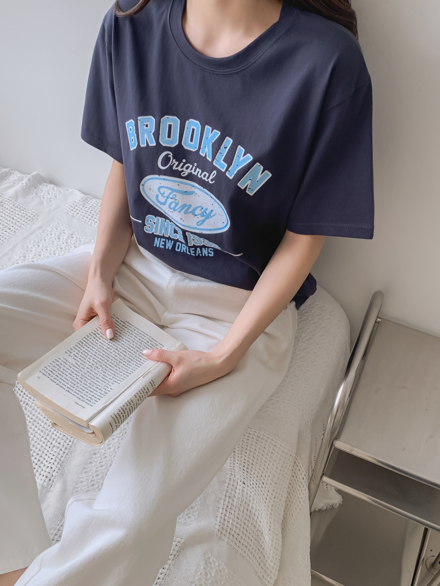 コットンラウンドネックベーシック半袖ロゴTシャツ | 詳細画像26