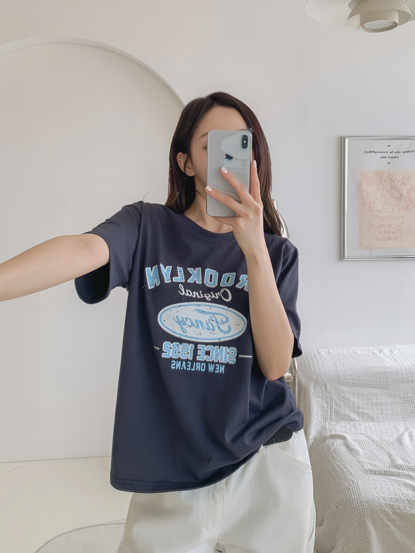 コットンラウンドネックベーシック半袖ロゴTシャツ | 詳細画像30