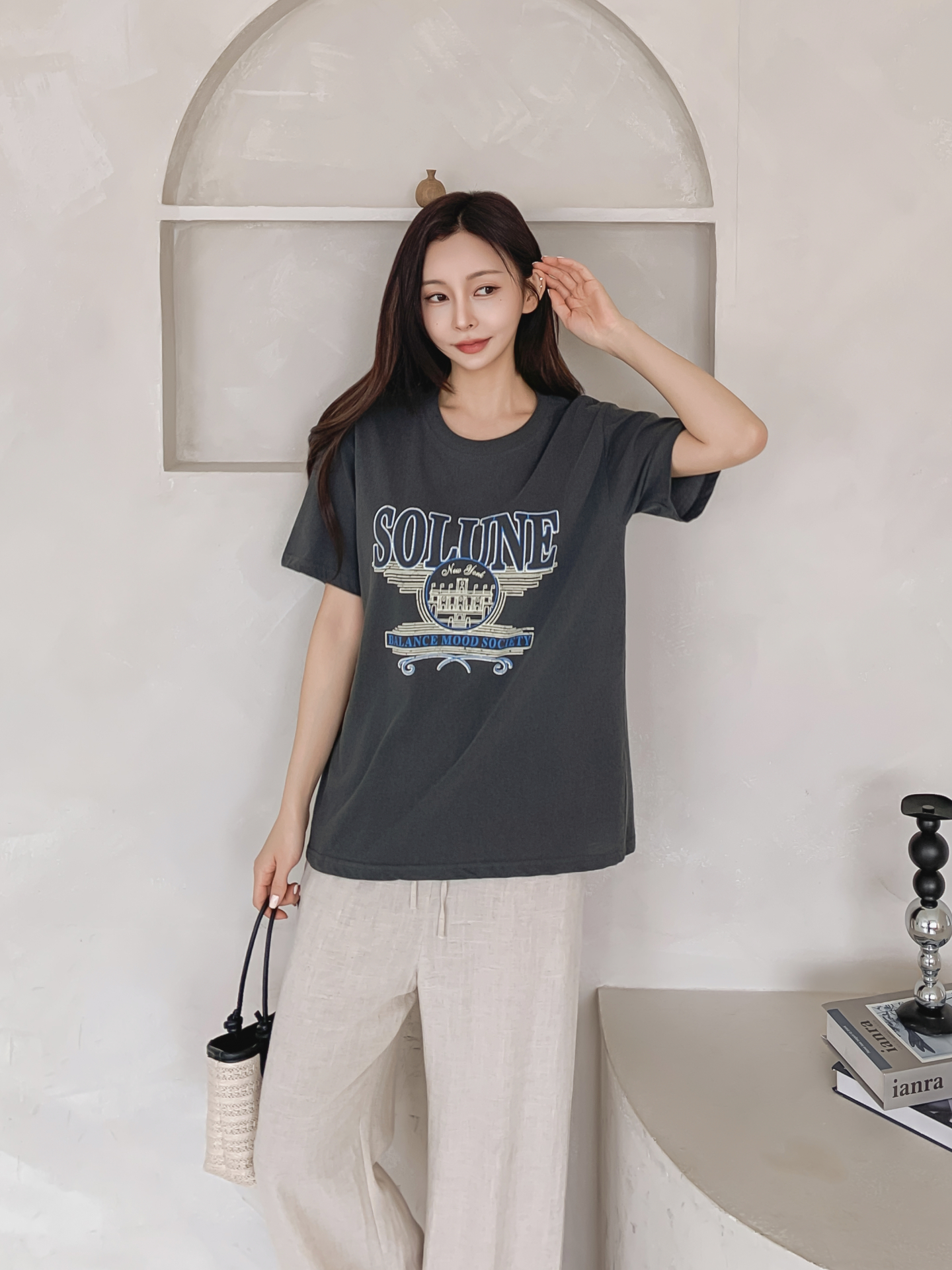 ラウンドネックベーシック半袖ロゴTシャツ | 詳細画像3
