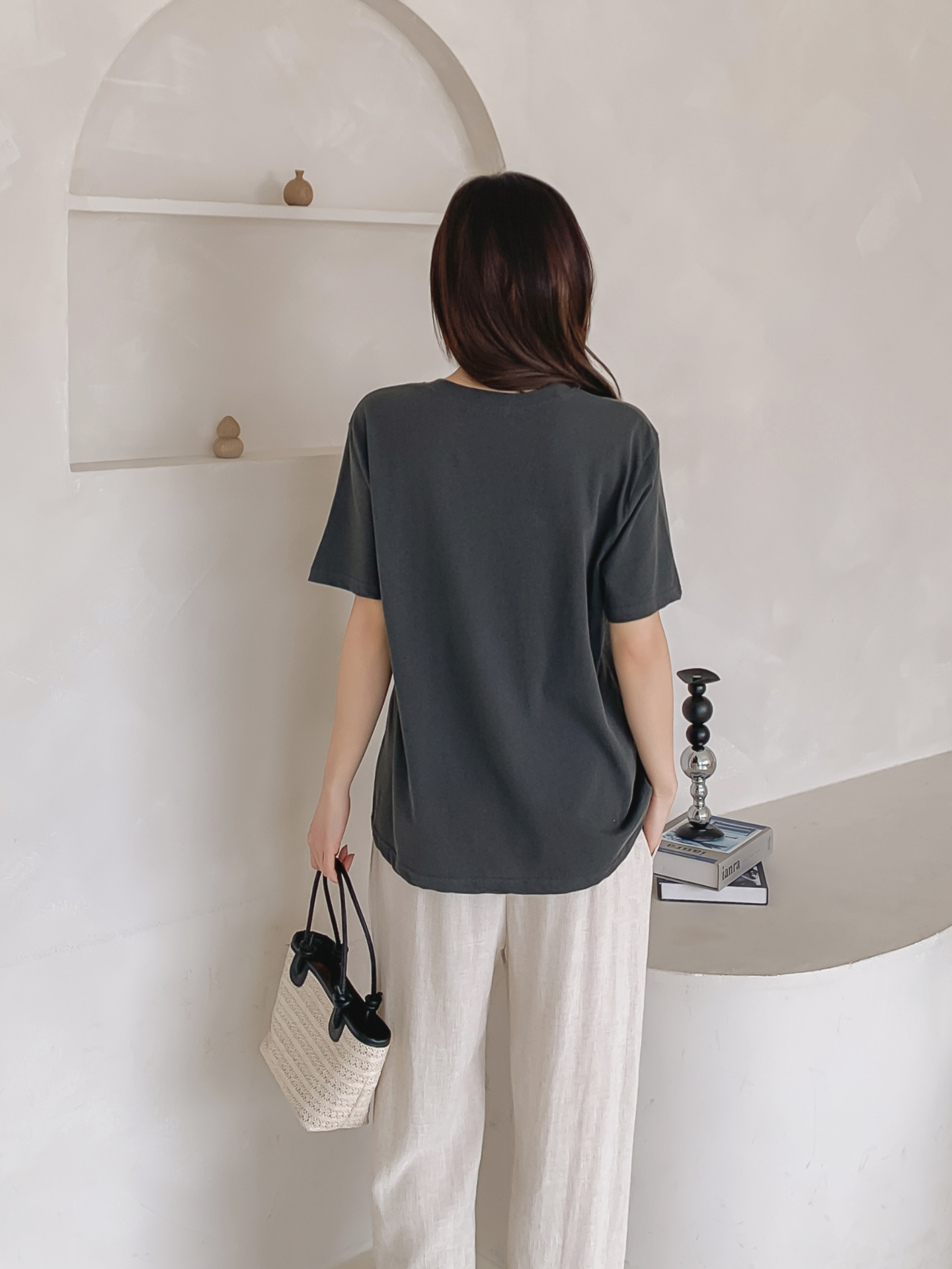 ラウンドネックベーシック半袖ロゴTシャツ | 詳細画像5