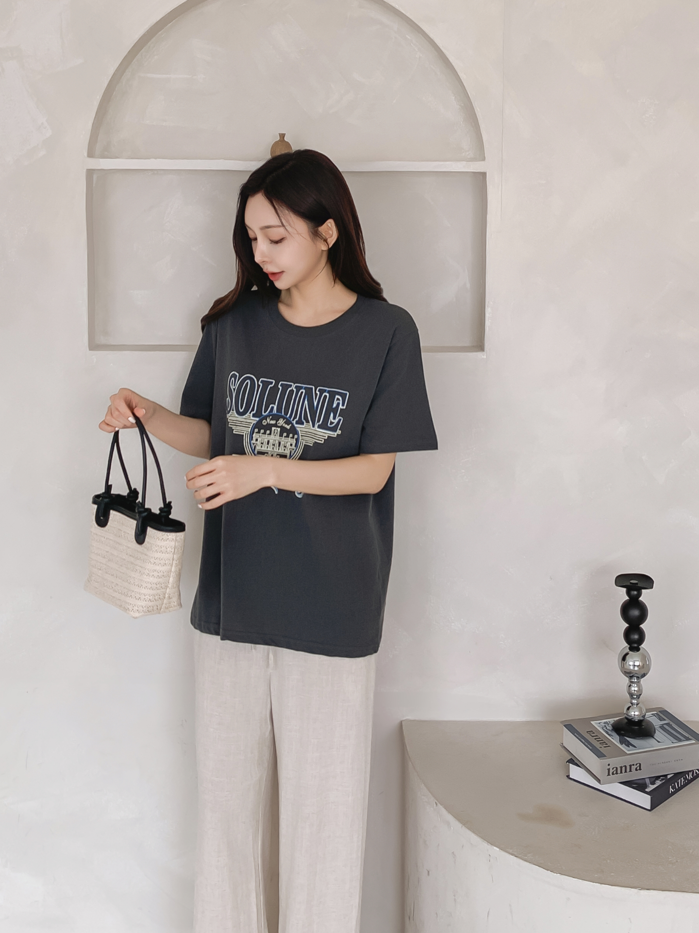 ラウンドネックベーシック半袖ロゴTシャツ | 詳細画像6