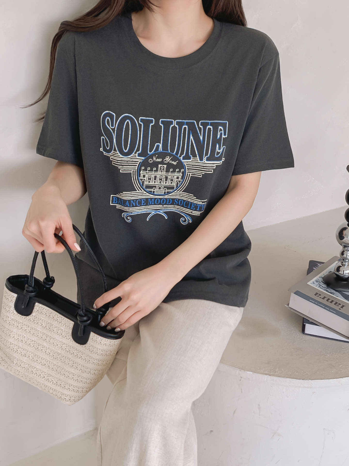 ラウンドネックベーシック半袖ロゴTシャツ | 詳細画像8