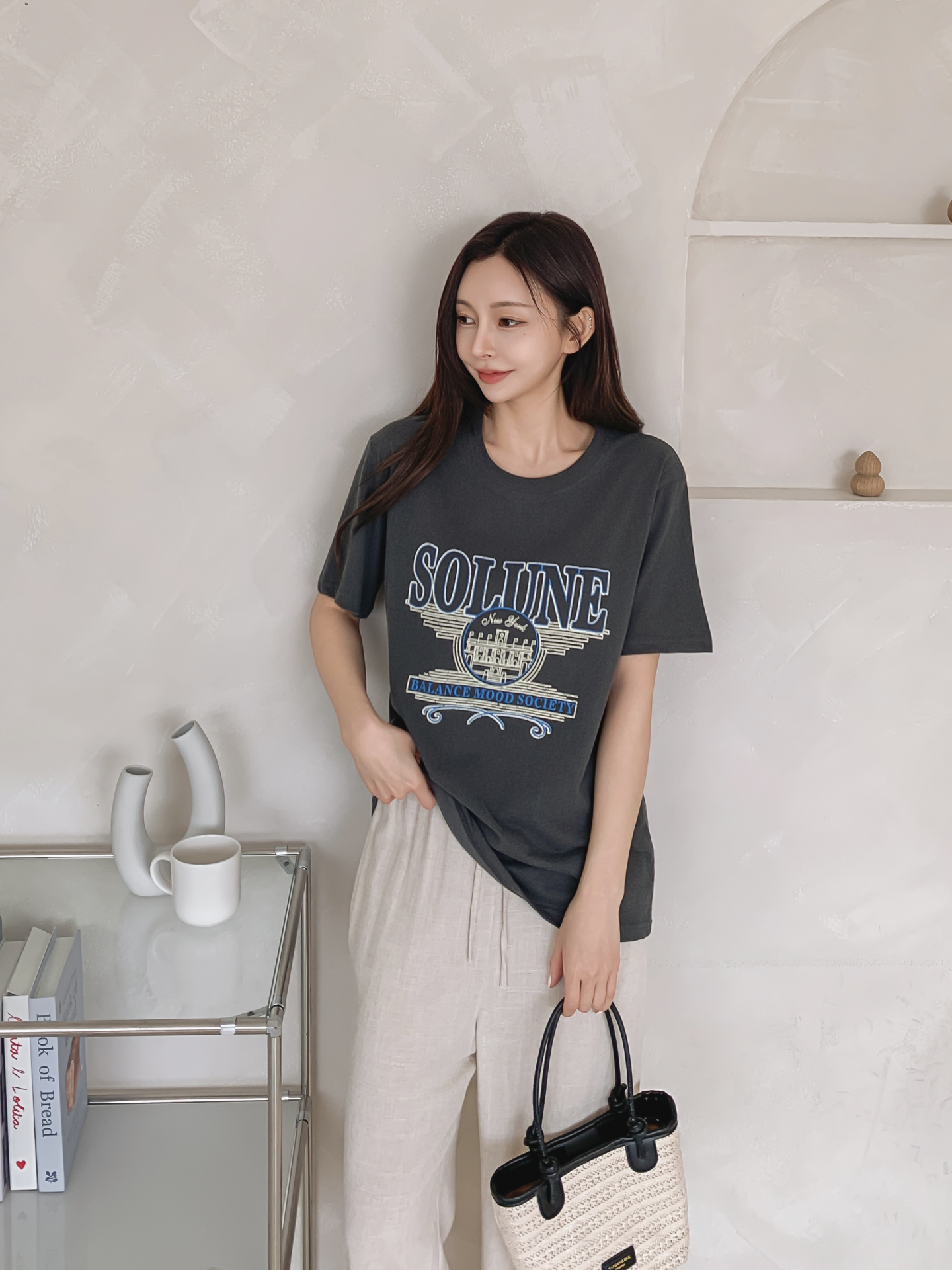 ラウンドネックベーシック半袖ロゴTシャツ | 詳細画像10