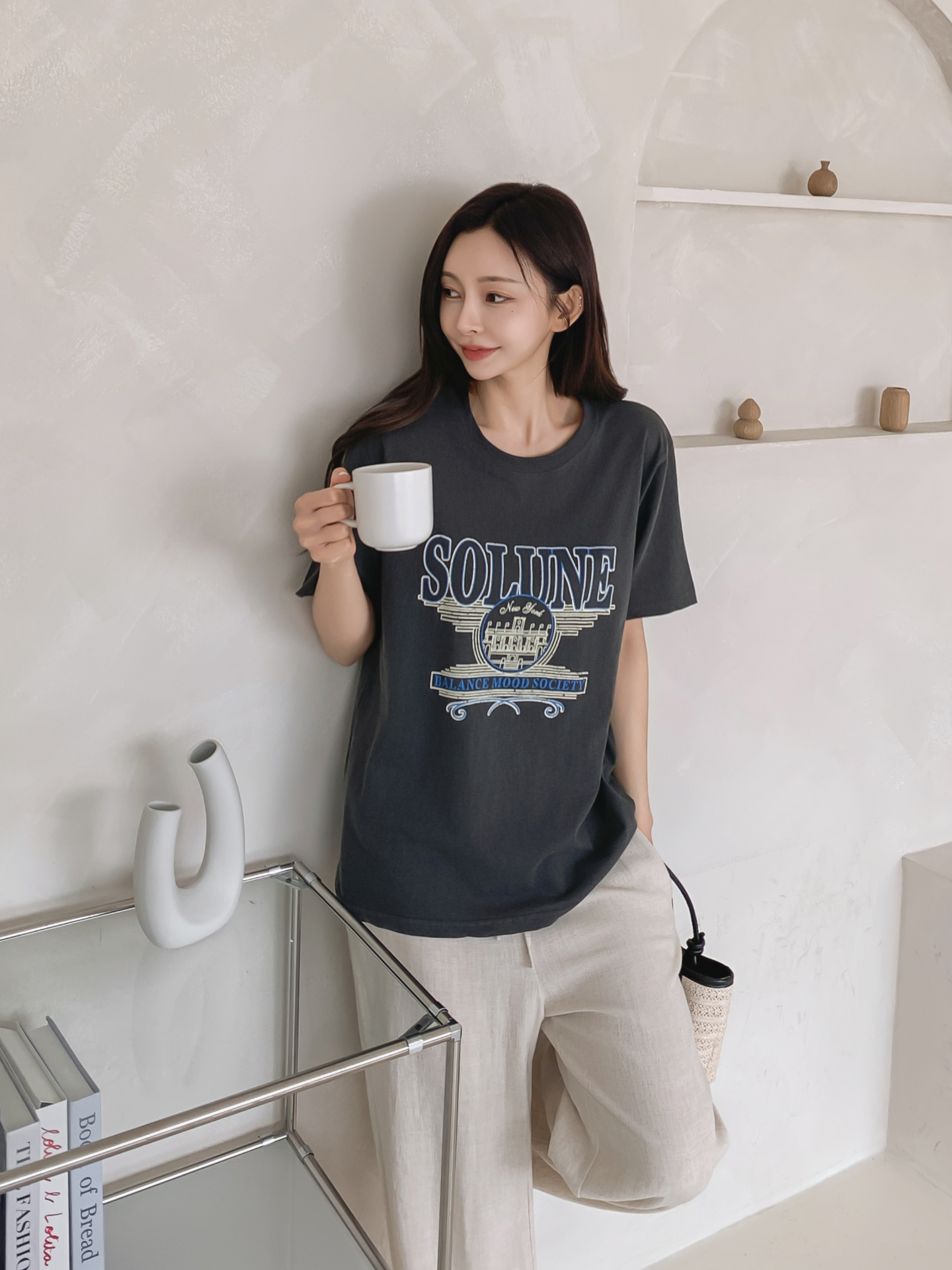 ラウンドネックベーシック半袖ロゴTシャツ | 詳細画像11