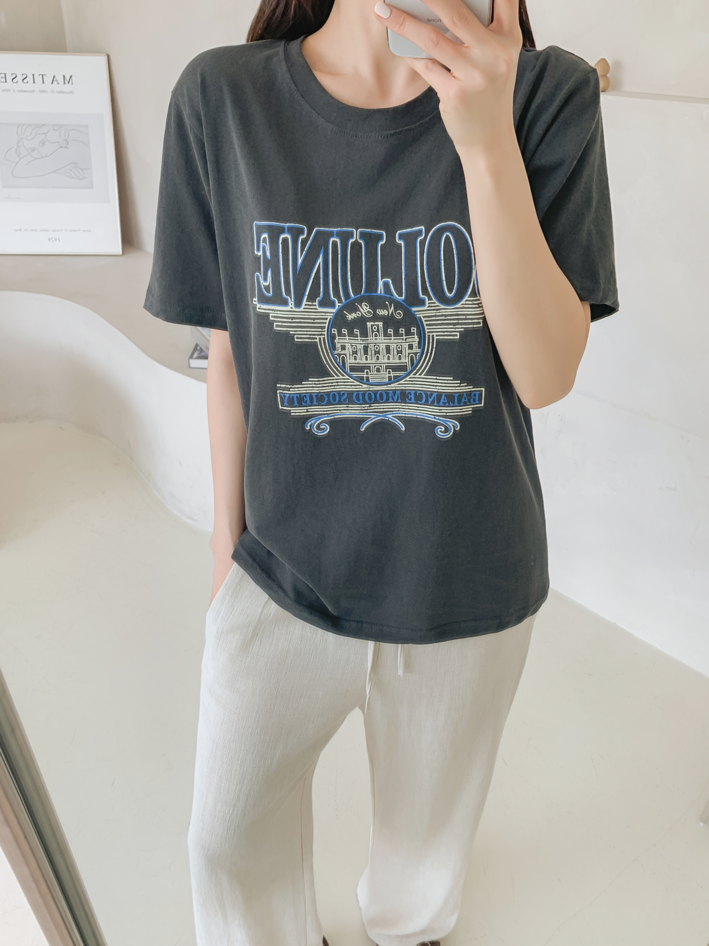 ラウンドネックベーシック半袖ロゴTシャツ | 詳細画像15