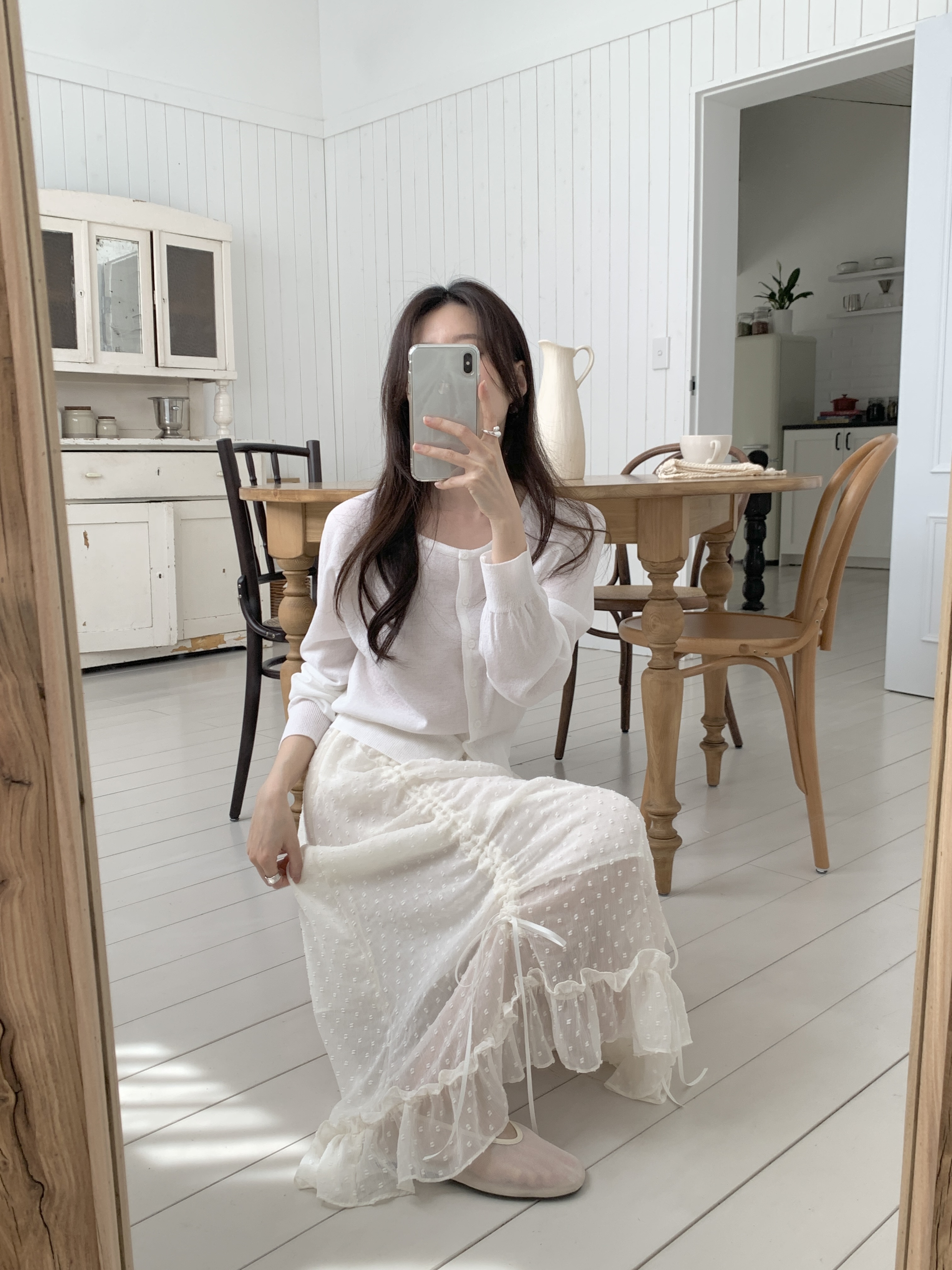 シフォンウエストゴムロングスカート | 詳細画像2