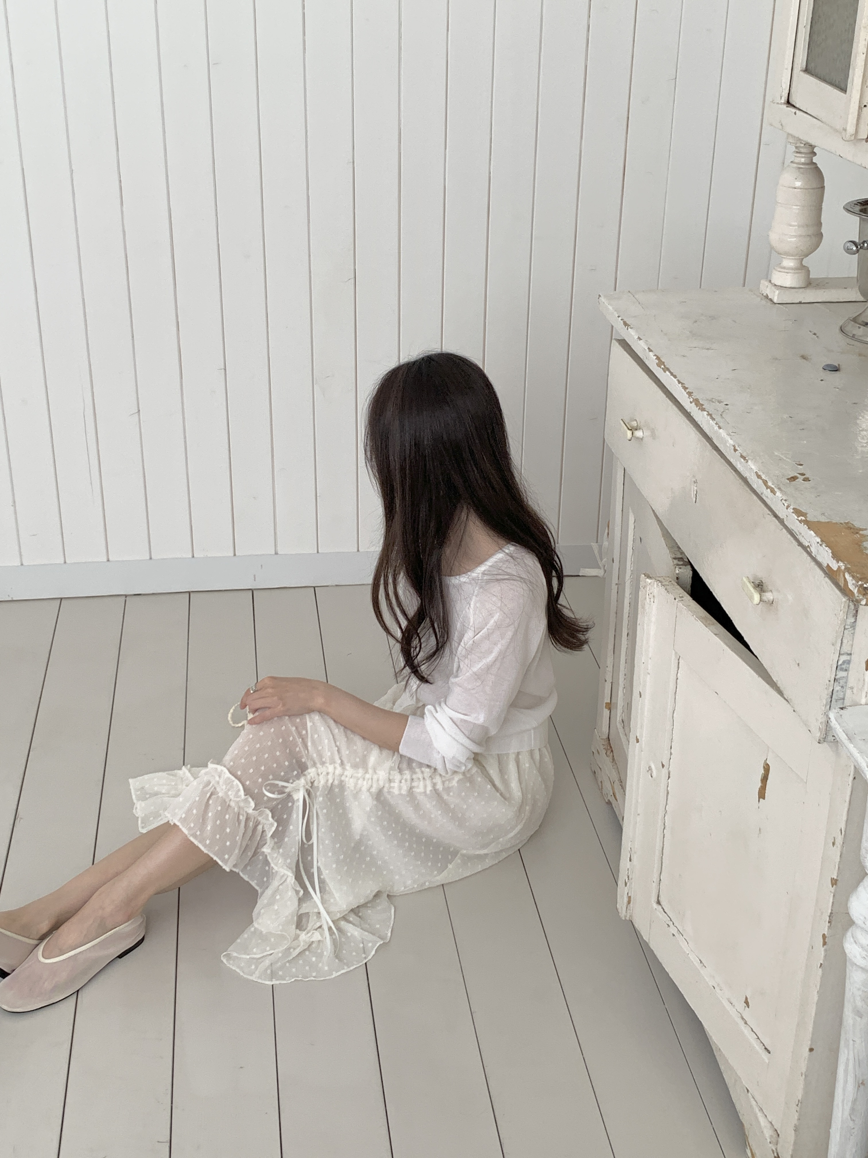 シフォンウエストゴムロングスカート | 詳細画像4