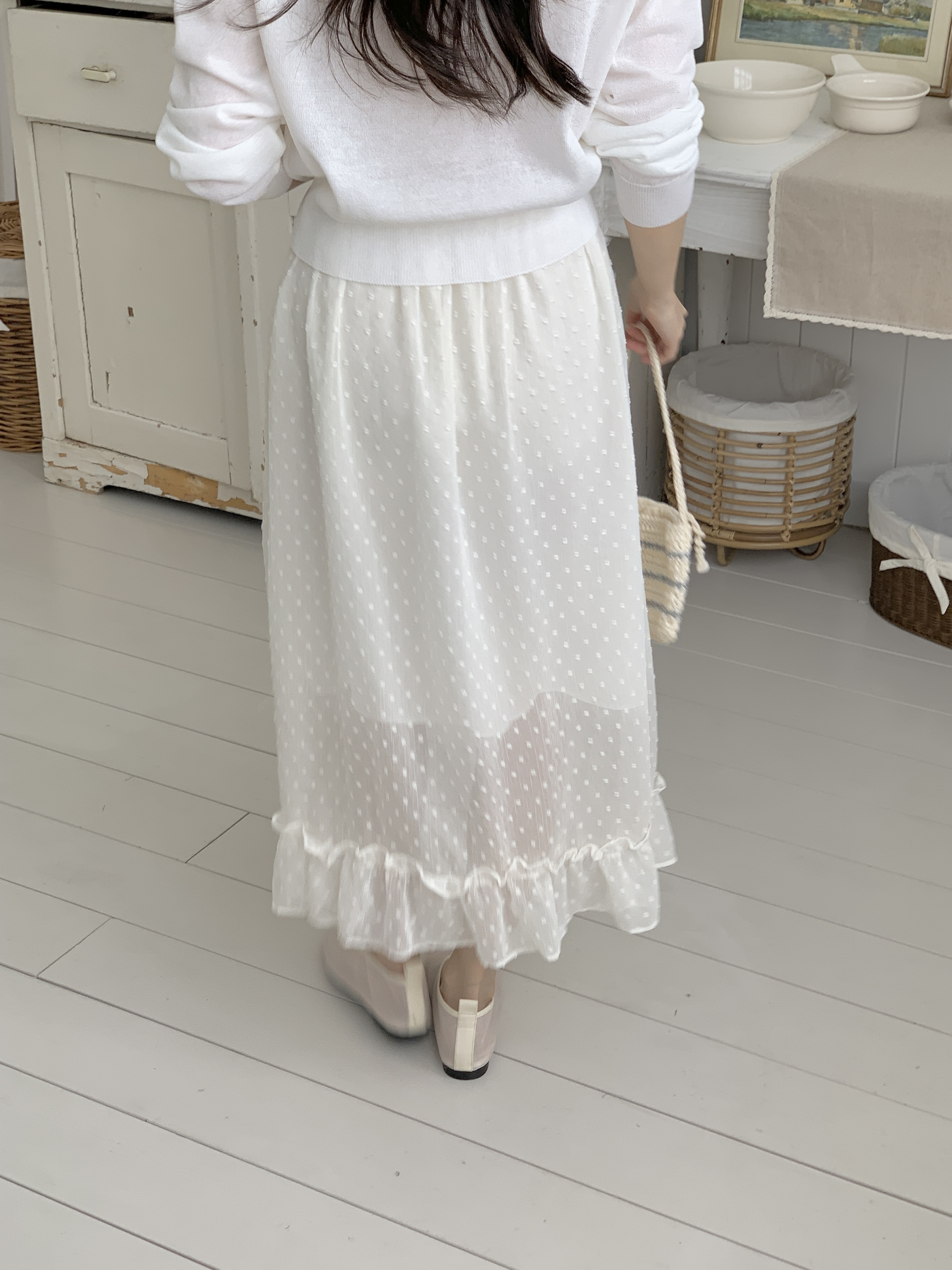 シフォンウエストゴムロングスカート | 詳細画像21