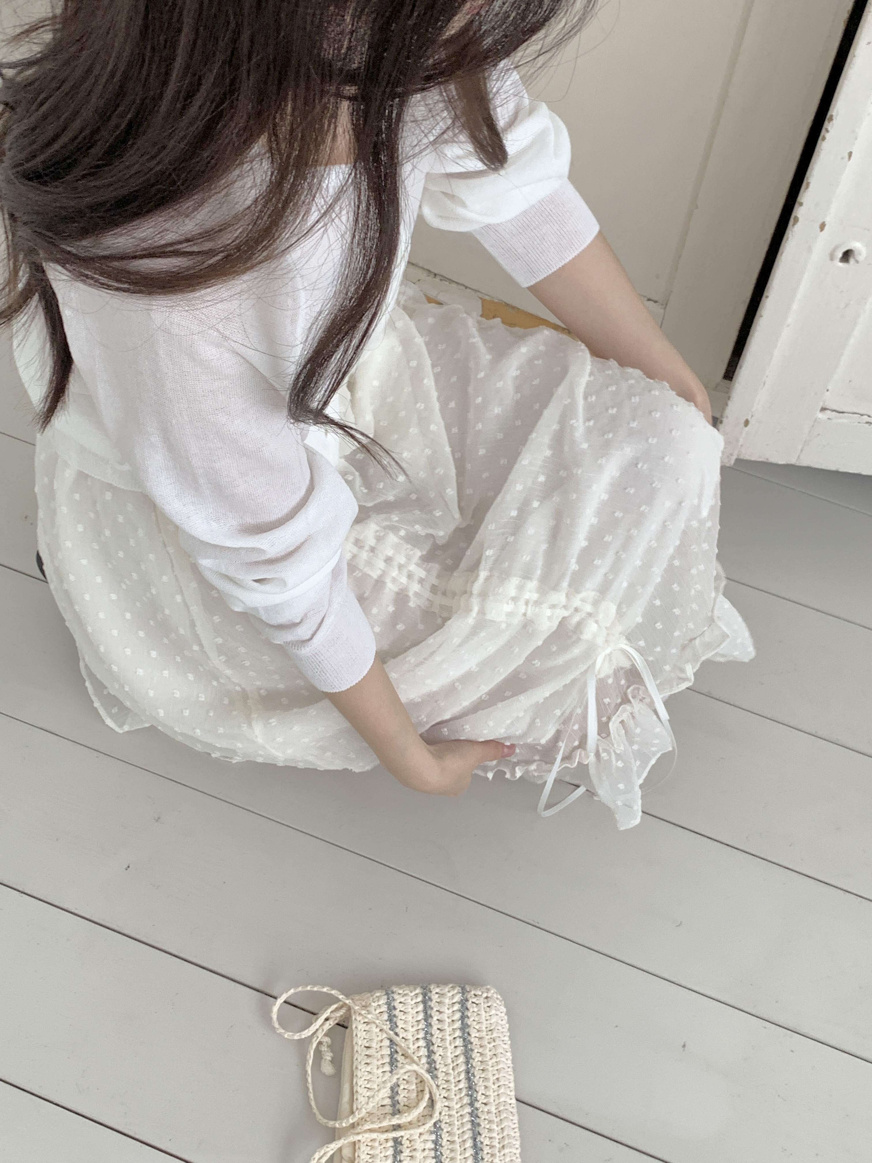 シフォンウエストゴムロングスカート | 詳細画像9