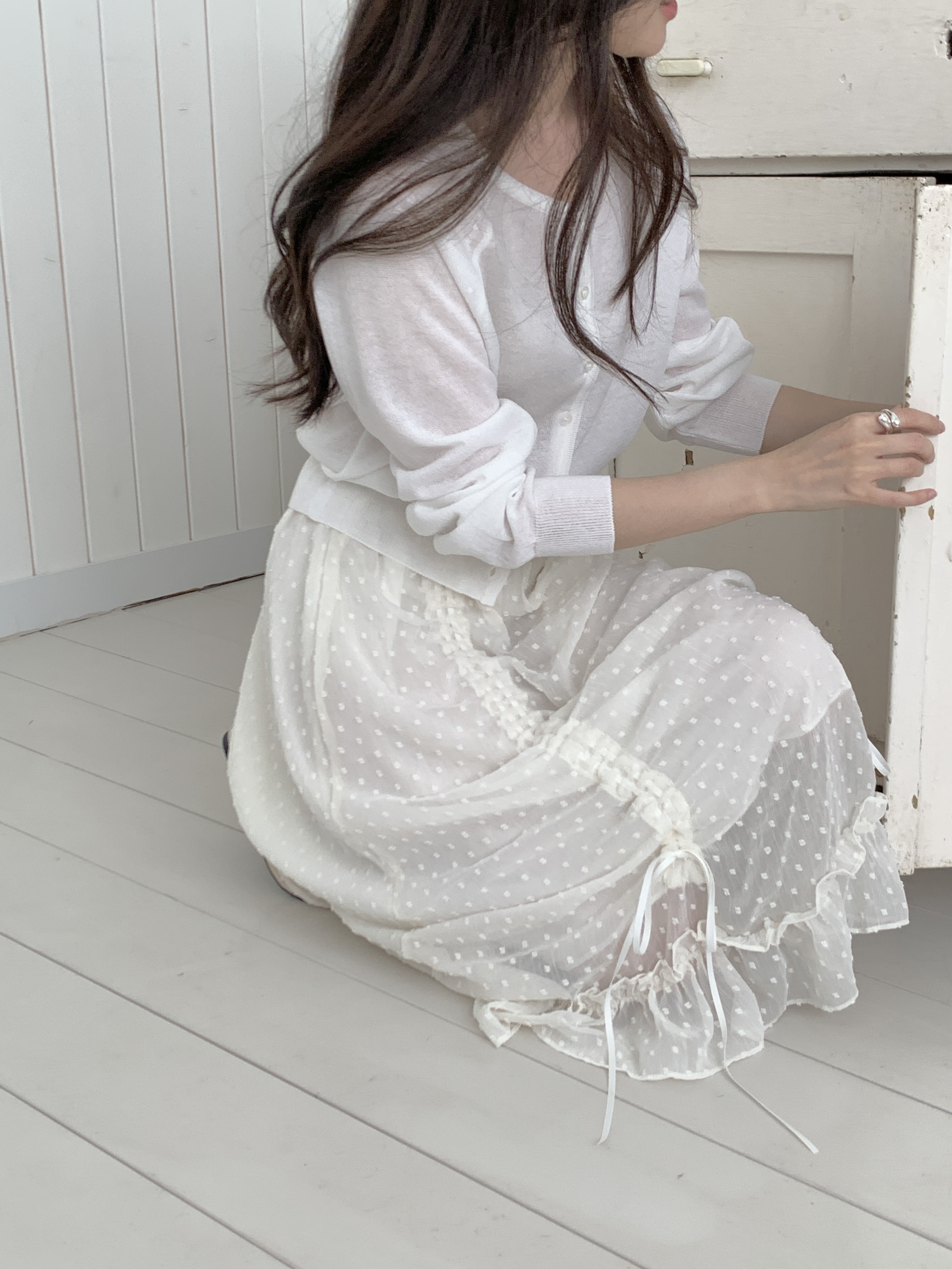 シフォンウエストゴムロングスカート | 詳細画像10