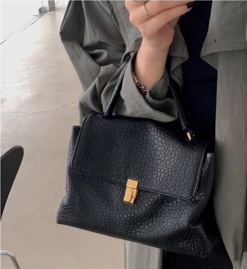 レザー調トートバッグショルダーバッグストラップ付 | 詳細画像4