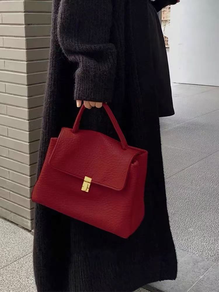 レザー調トートバッグショルダーバッグストラップ付 | 詳細画像6