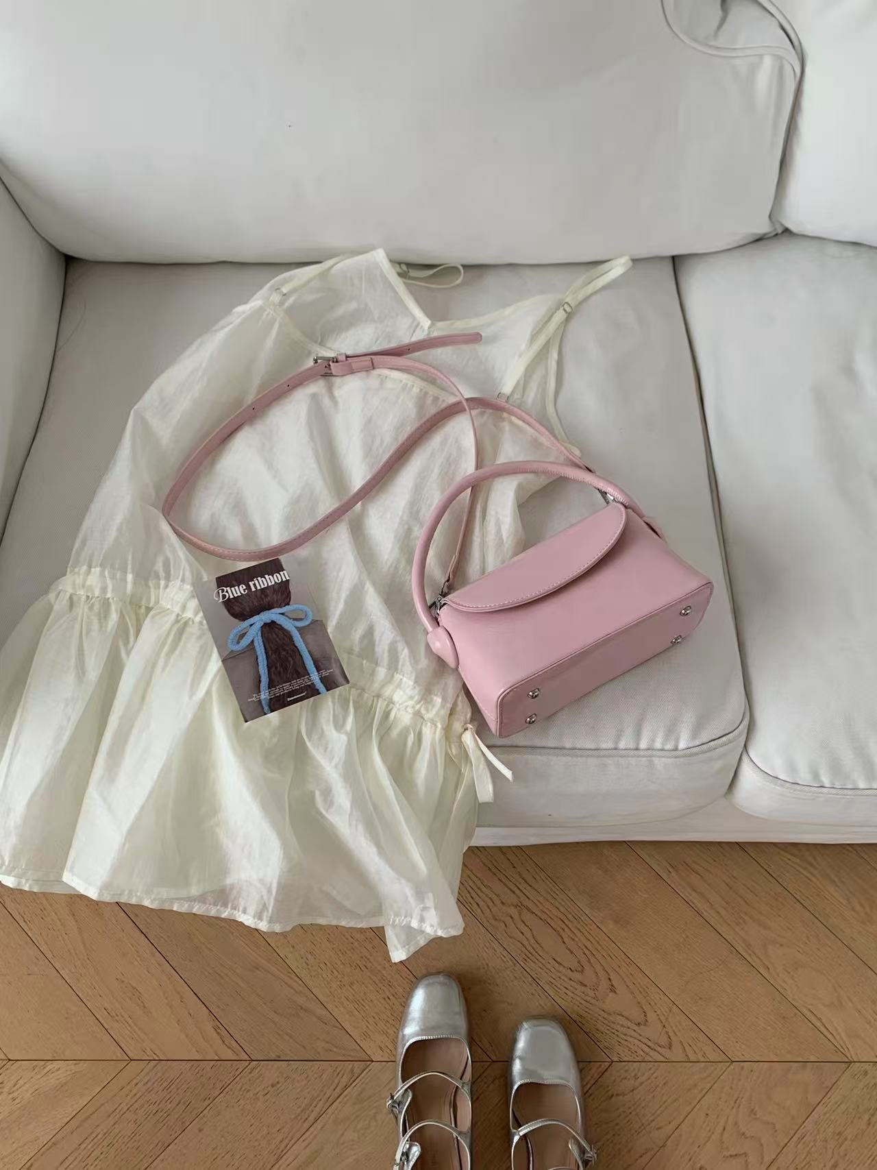 レザー調ミニショルダーバッグストラップセット(バックルあり) | 詳細画像3