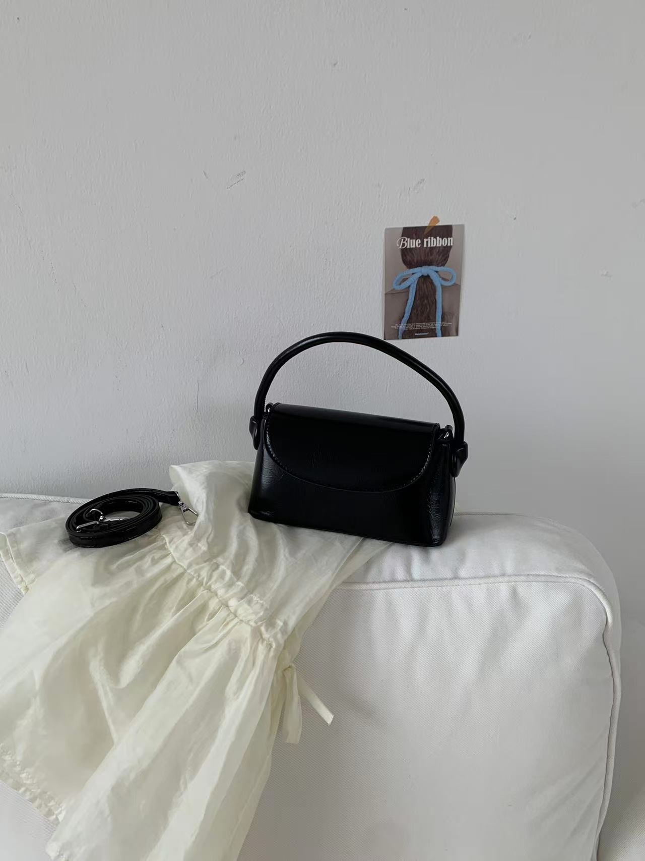 レザー調ミニショルダーバッグストラップセット(バックルあり) | 詳細画像5