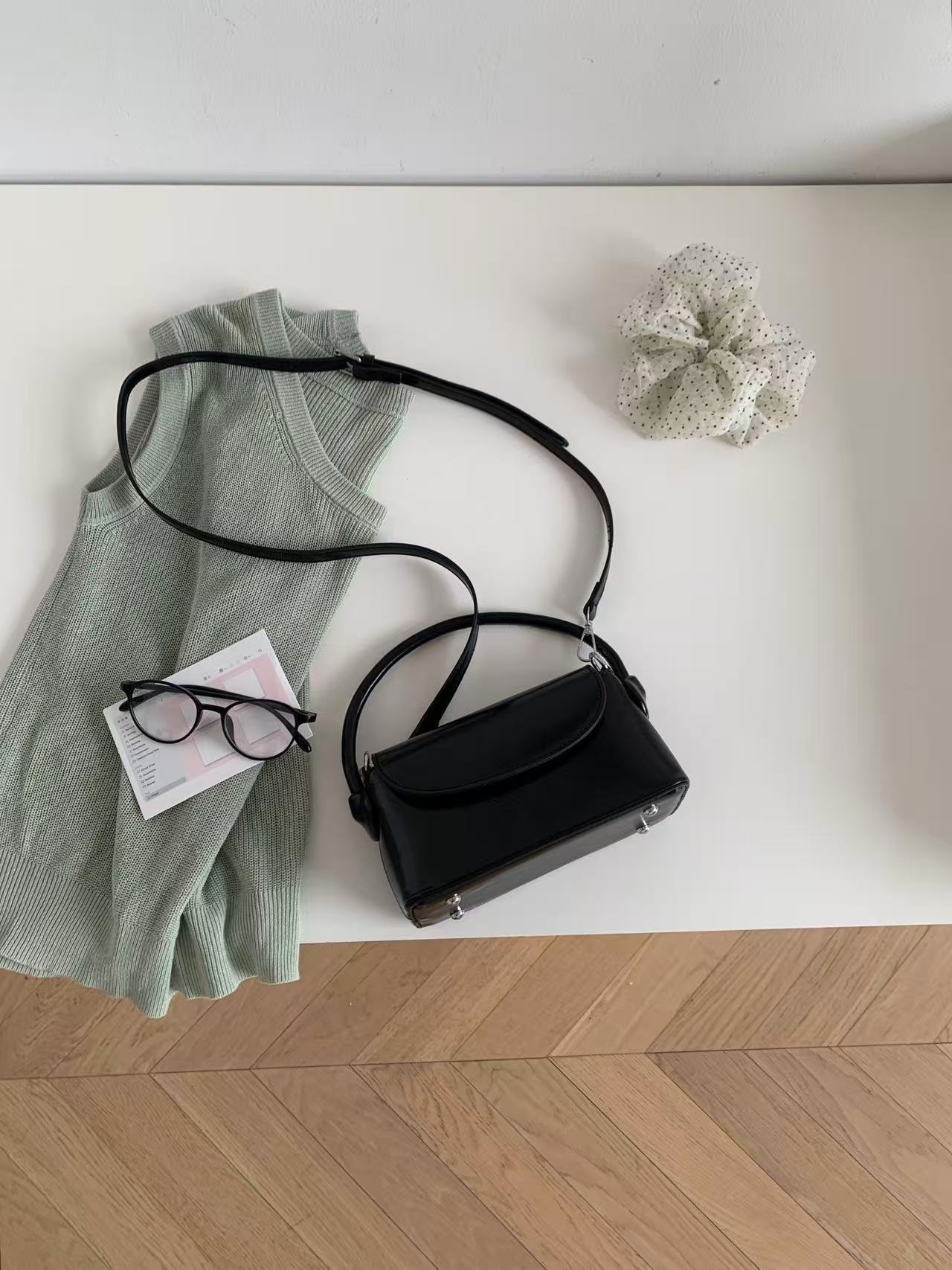 レザー調ミニショルダーバッグストラップセット(バックルあり) | 詳細画像6