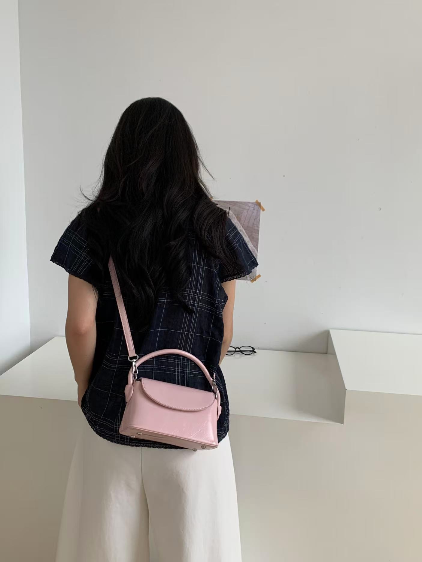 レザー調ミニショルダーバッグストラップセット(バックルあり) | 詳細画像8