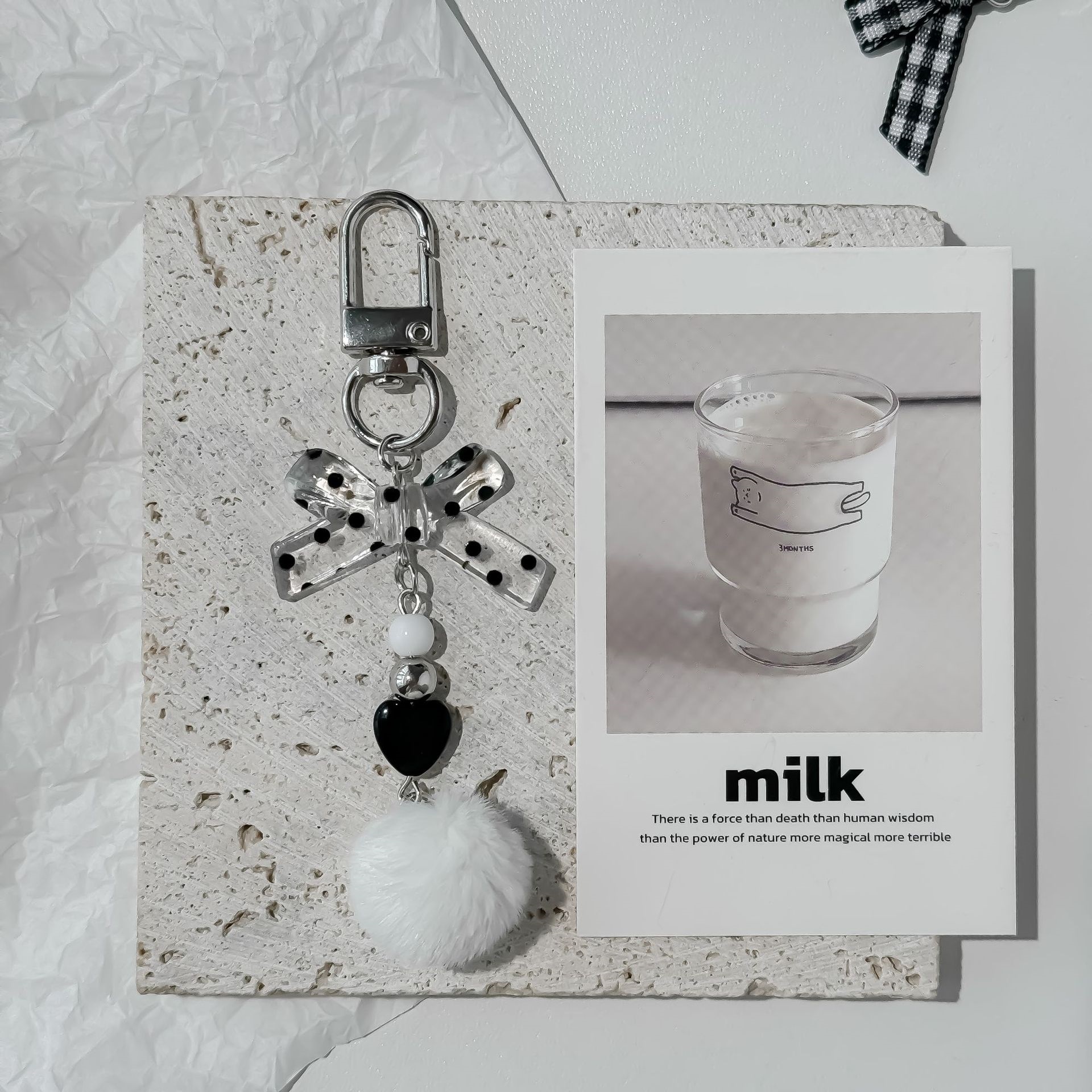 リボン(固定)ドットキーホルダー | 詳細画像3