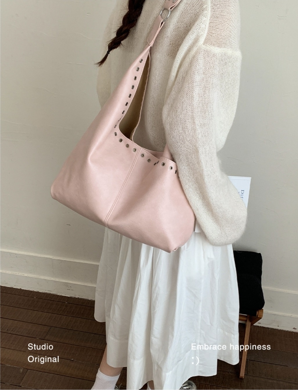 レザー調スタッズショルダーバッグ | 詳細画像4