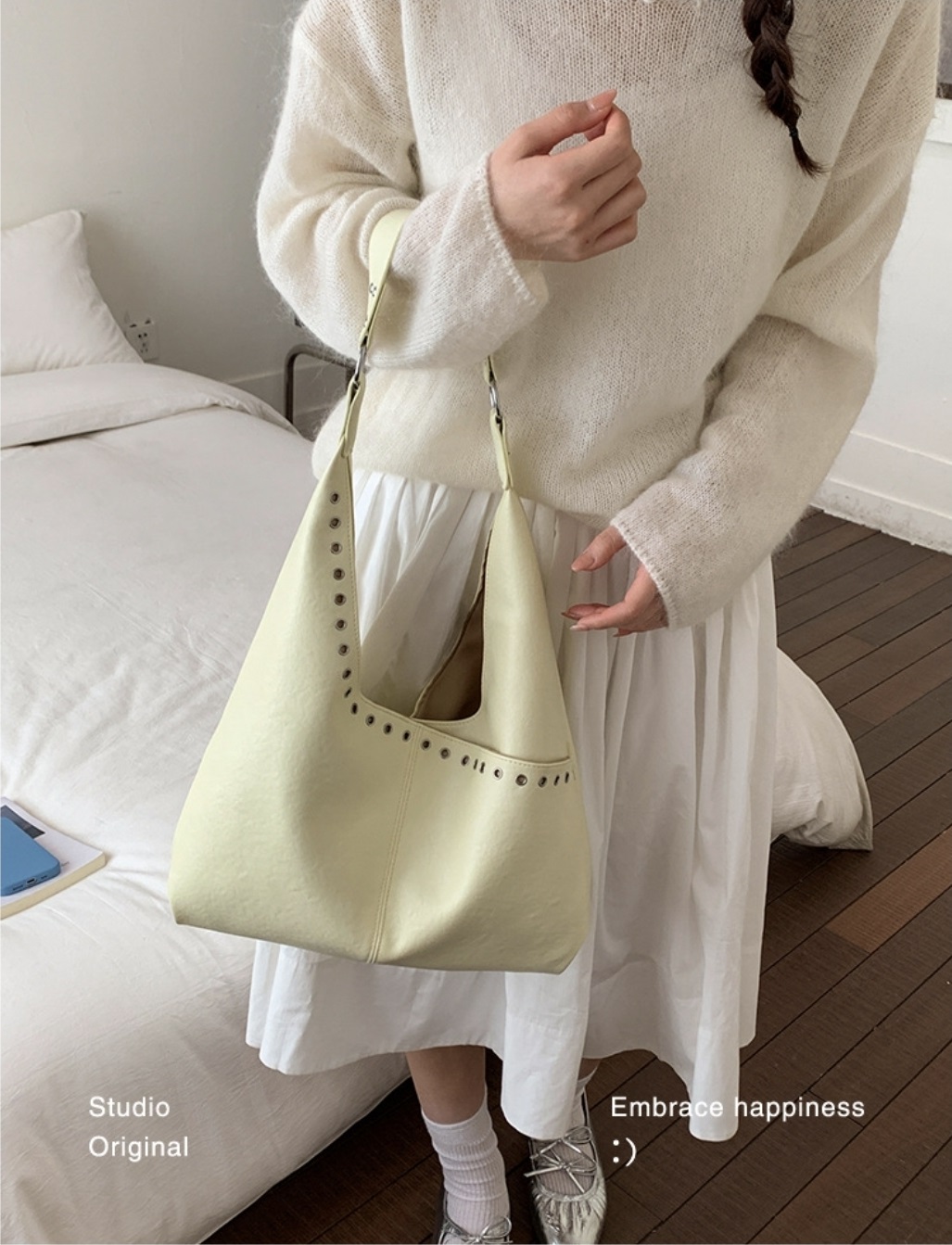 レザー調スタッズショルダーバッグ | 詳細画像6