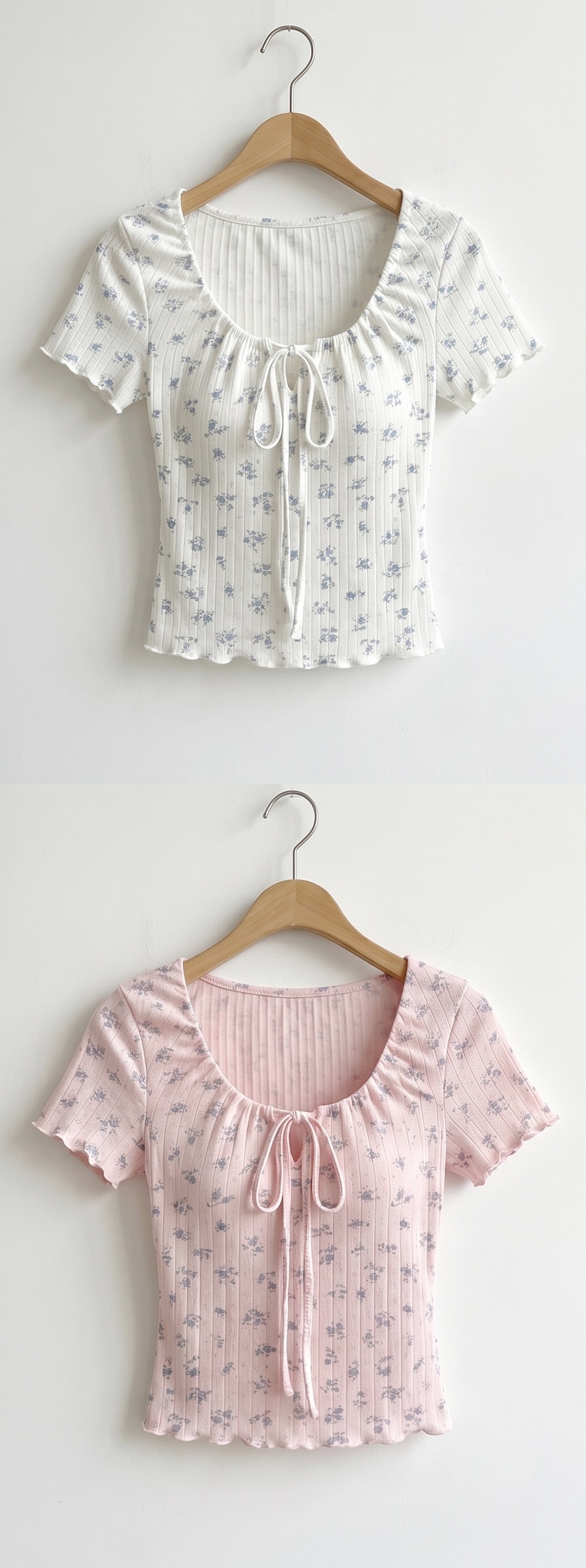 ストラップメロウ半袖リボン小花柄Tシャツ | 詳細画像22