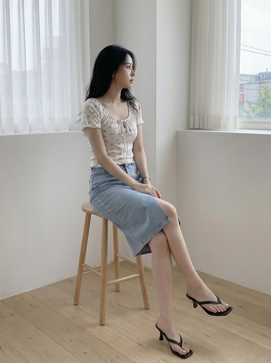 ストラップメロウ半袖リボン小花柄Tシャツ | 詳細画像16