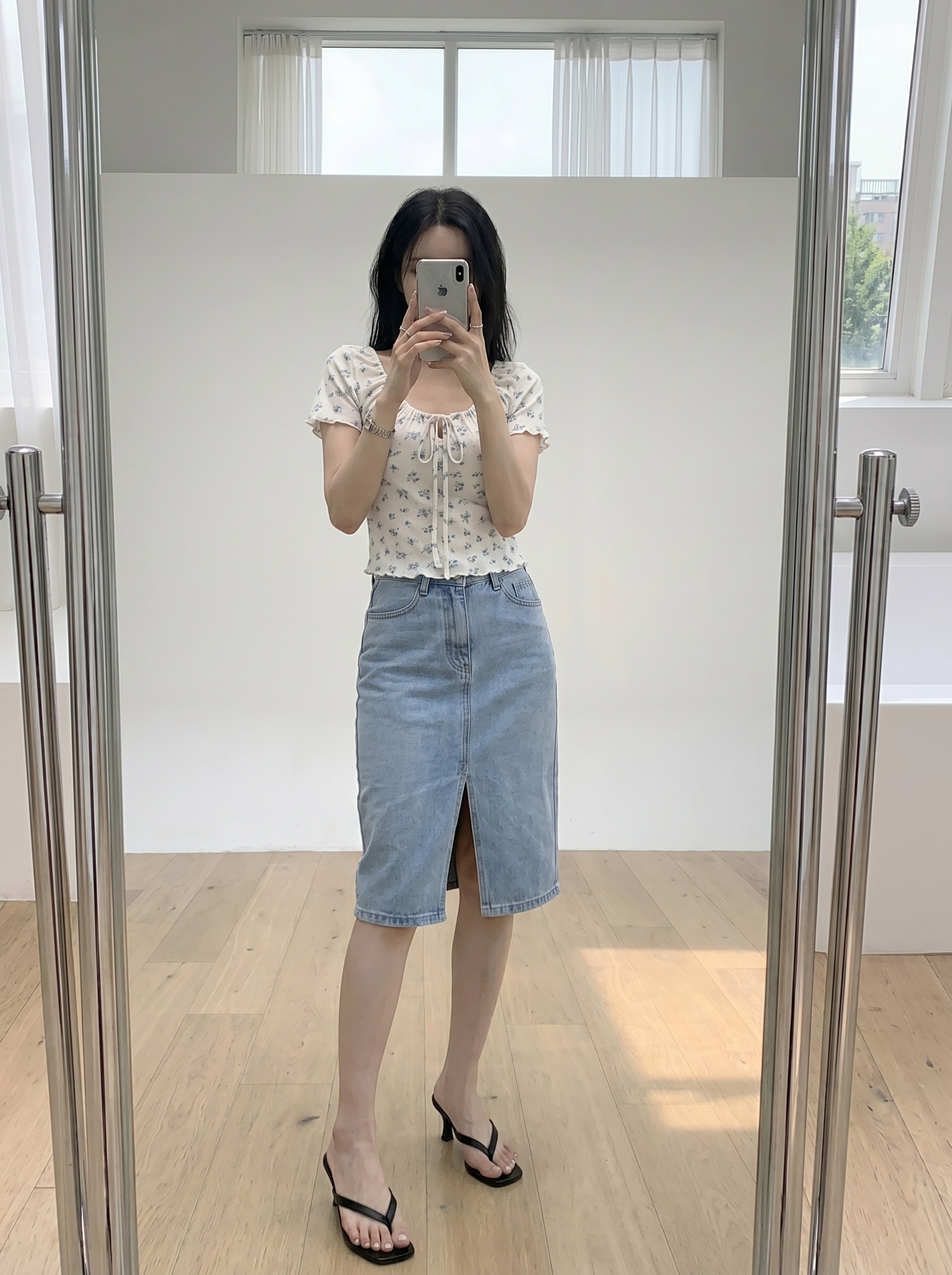 ストラップメロウ半袖リボン小花柄Tシャツ | 詳細画像11