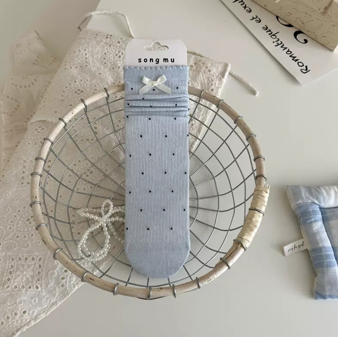 リボン(固定)メロウドットチェックソックスセット | 詳細画像2