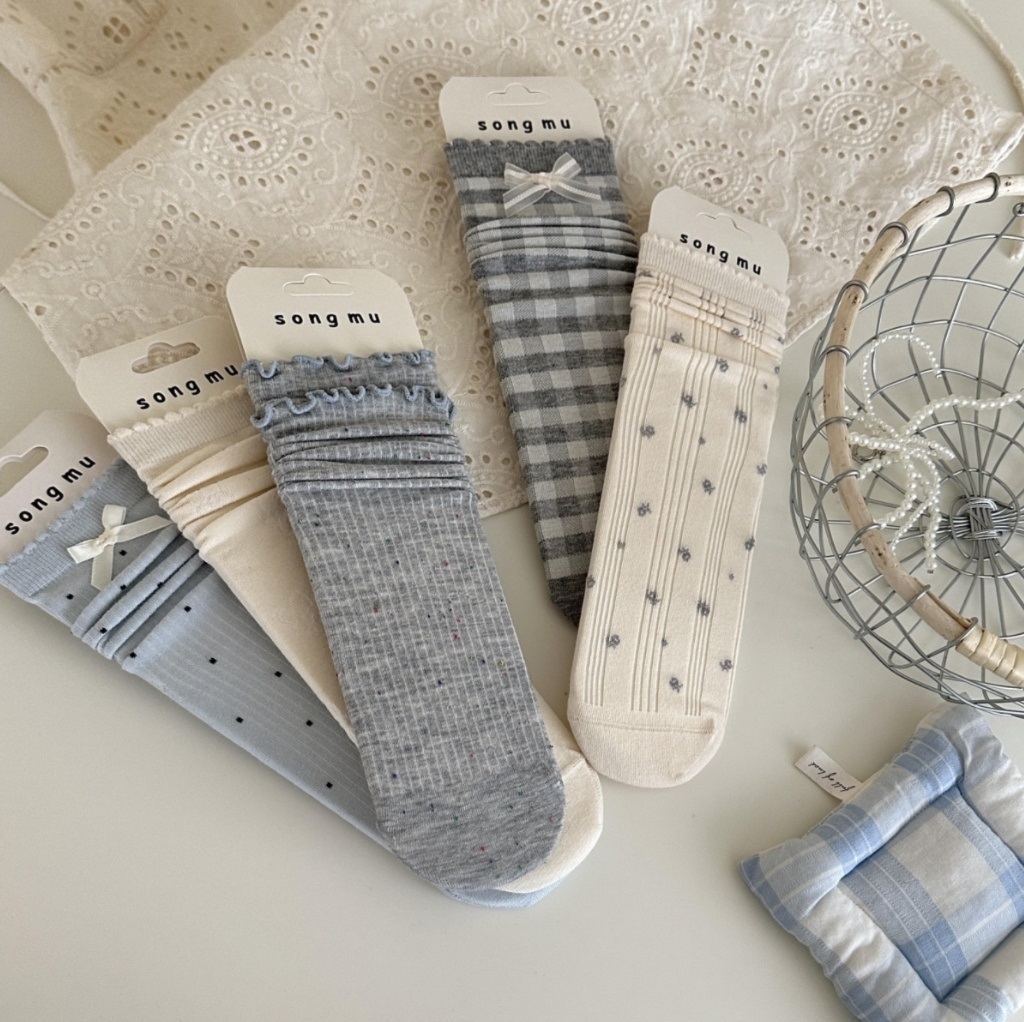 リボン(固定)メロウドットチェックソックスセット | 詳細画像7