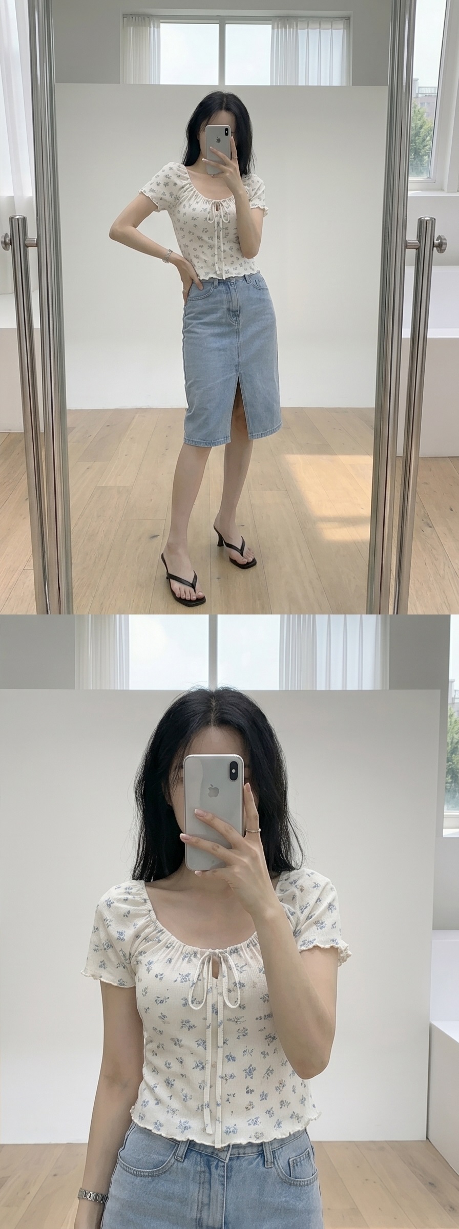 スリットミディデニムスカート | 詳細画像14