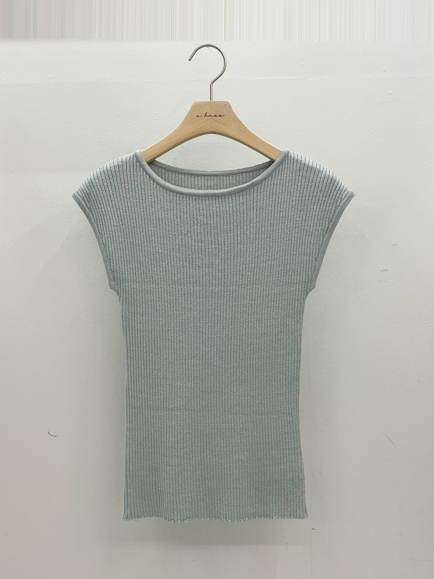 リブクールラウンドネックフレンチスリーブニット | 詳細画像14