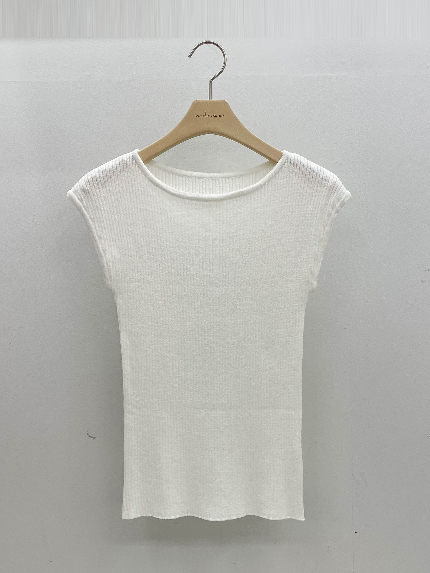 リブクールラウンドネックフレンチスリーブニット | 詳細画像15