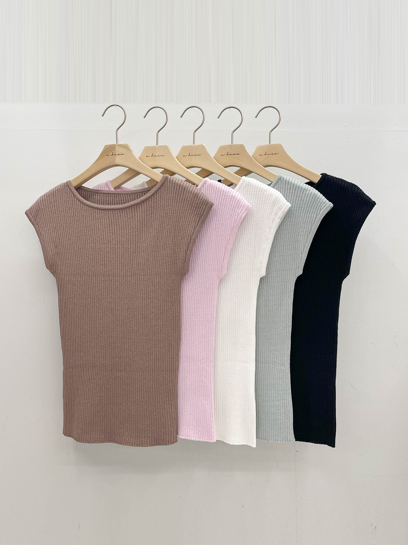 リブクールラウンドネックフレンチスリーブニット | 詳細画像19