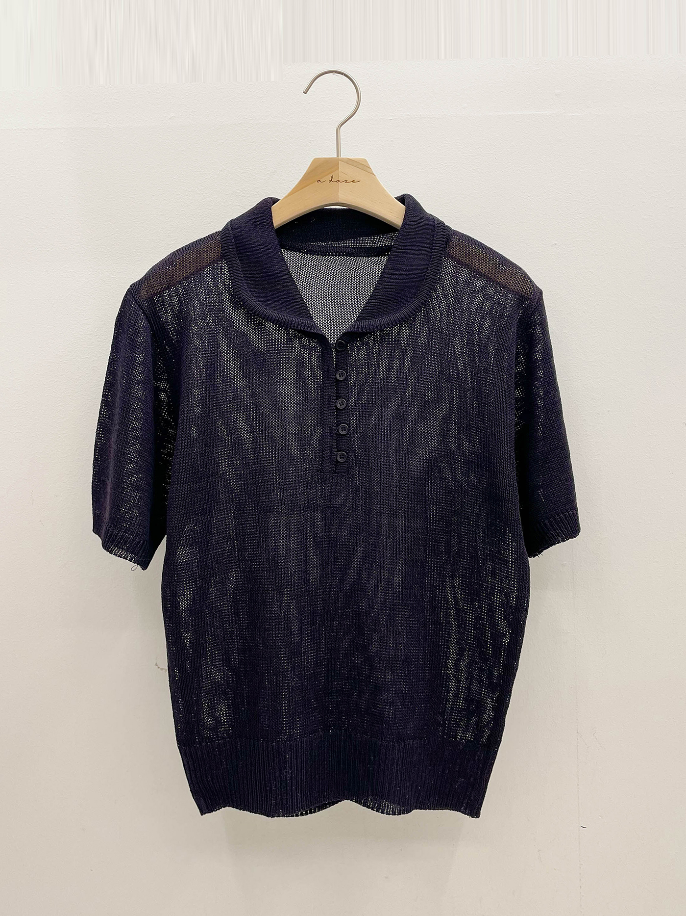 リネン混ボタンカラー半袖ニット | 詳細画像18