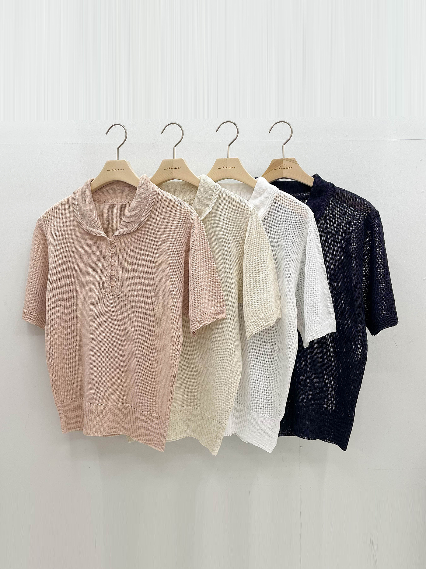 リネン混ボタンカラー半袖ニット | 詳細画像19