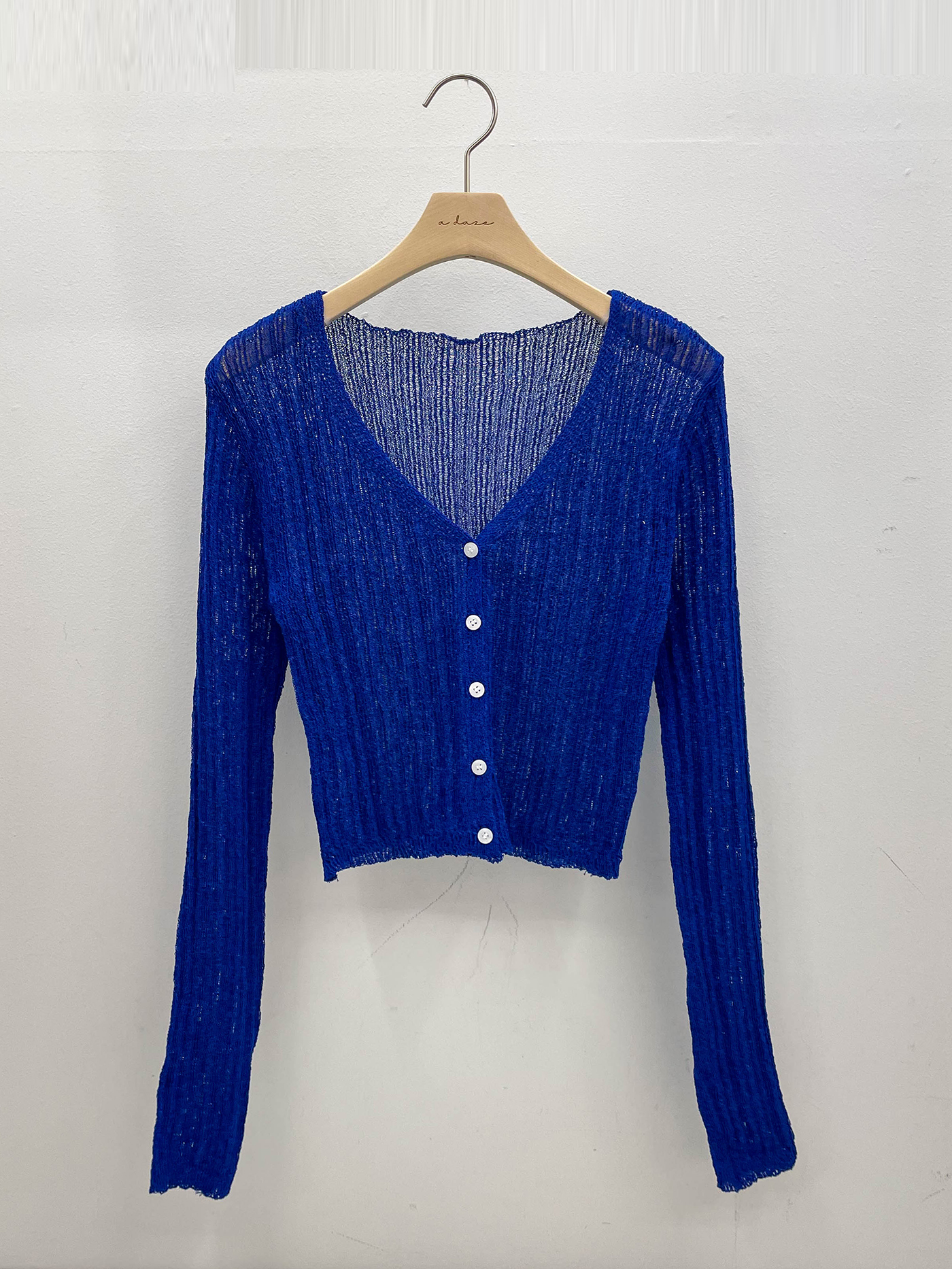 ブークレVネッククロップド長袖カーディガン | 詳細画像14