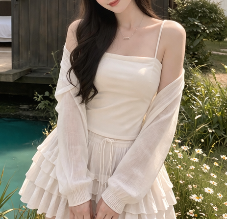 クロップドスリムギャザー無地チューブトップカップ付 | 詳細画像10