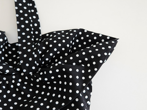 コットンシャーリングラッフルパッチドットトートバッグ | 詳細画像22