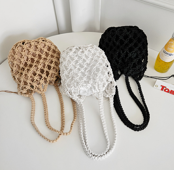 ドローストリングルーズノットトートバッグポーチ付 | 詳細画像2