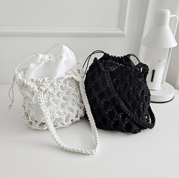 ドローストリングルーズノットトートバッグポーチ付 | 詳細画像3