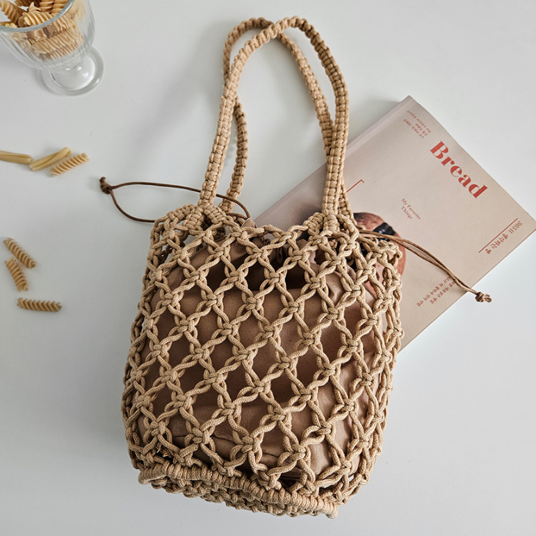 ドローストリングルーズノットトートバッグポーチ付 | 詳細画像6